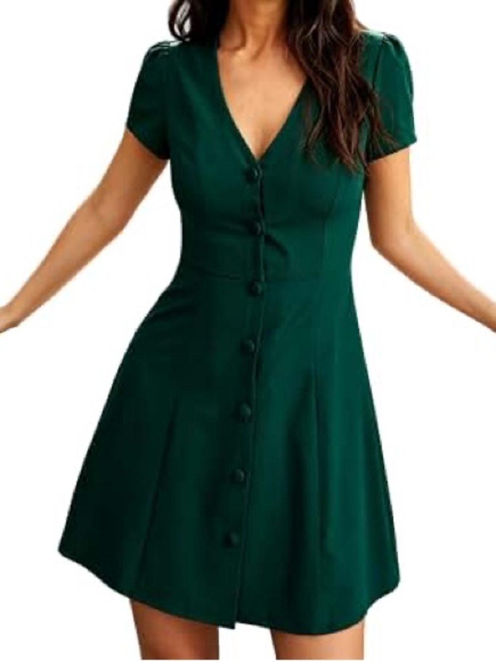 Rihoas Button-Up V-Neck Dress Size S | New with tag NWT